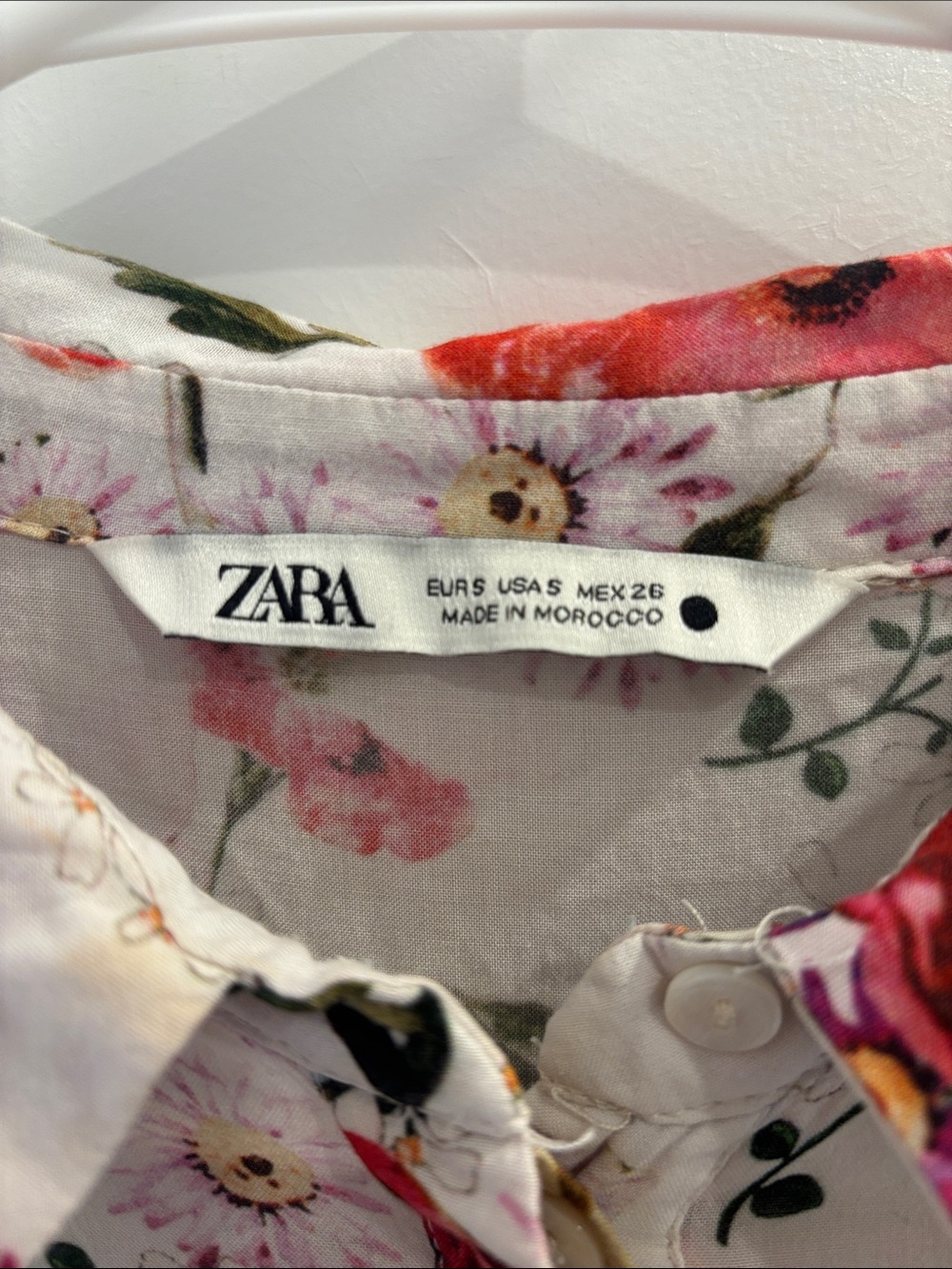 Zara Floral Midi Dress Button Front Long Sleeve Cottagecore Boho Women’s Small - Picture 2 of 4